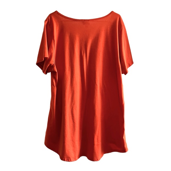 Lularoe Classic Tunic Tee Orange Cactus Graphic T-shirt Long Flowy - Picture 3 of 8